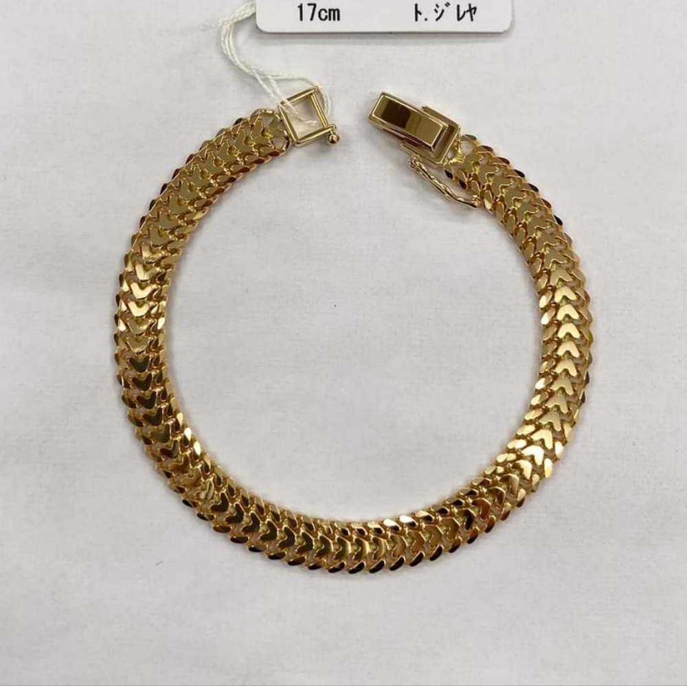 Real/Solid Gold k18 Bracelet 17CM